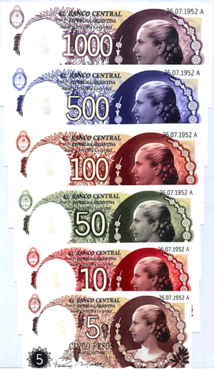 Argentina_Eva_Serie_Frente Billete De Argentina ¢50 Efigie De La Libertad 1950 Nuevo Sc