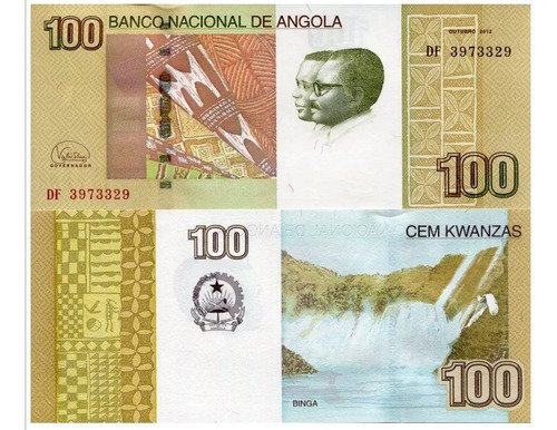D_600611-MLM51919200003_102022-O.jpg Billete De Angola 100 Kwanzas, Cascadas De Binga 2012