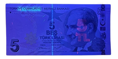 Billete De Turquía 5 Liras, Mustafa Kemal Nuevo Sin Circular