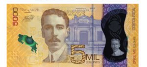 Billete De Costa Rica 5,000 Colones, Alfredo Glez. Mono 2012