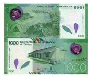Billete De Nicaragua 1,000 Córdobas San Jacinto Polímero Nvo