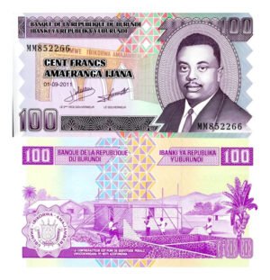 Billete De Burundi 100 Francos, Nuevo Sin Circular 2011