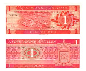 D_617567-MLM92607334625_092025-O.jpg Billete De Antillas Holandesas 1 Gulden, Puerto Curaçao 1970