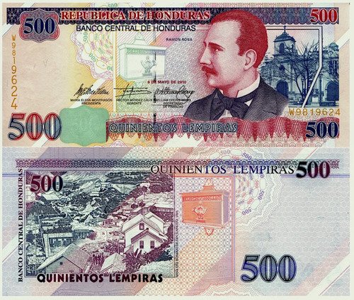 Billete De Honduras De 500 Lempiras, Nuevo Sin Circular 2019