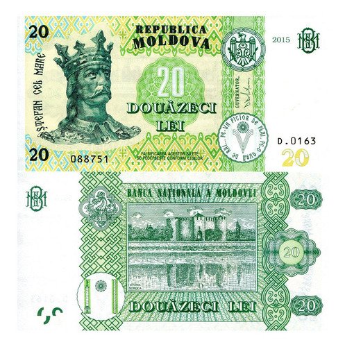 Billete De Moldavia, 20 Leu, Esteban El Grande, No Circulado