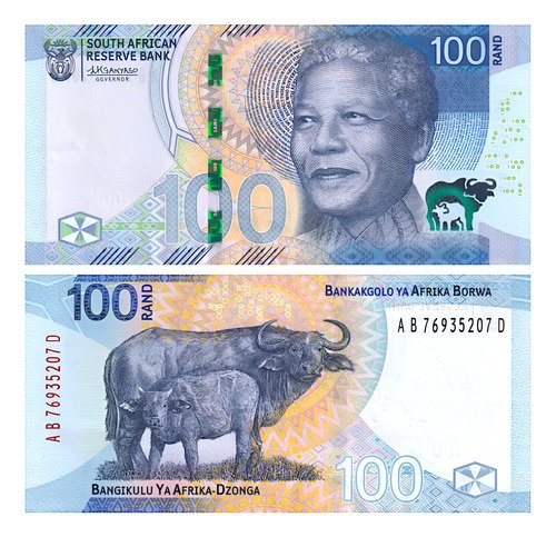 Billete De Sudáfrica 100 Rand Mandela & Toro Nuevo Sn C 2023