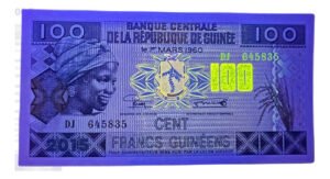 Billete De Guinea De 100 Francos, Nuevo Sin Circular, 2015