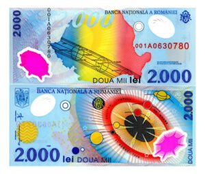 Billete De Rumania De 2000 Leu, Eclipse De Sol 1999 Polímero