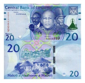 Billete De Lesoto 20 Maloti, 3 Reyes Nuevo Sin Circular 2019