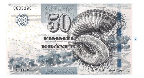 Billete De Islas Feroe 50 Coronas, Nuevo Sin Circular, 2011