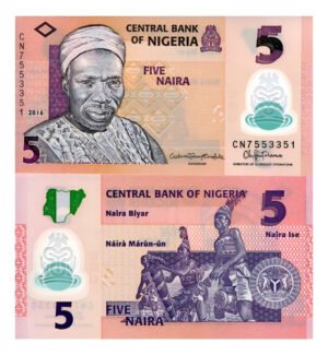 Billete De Nigeria 5 Naira 2020 Polímero, Nuevo Sin Circular