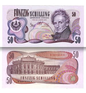 Billete De Austria 50 Chelines Fdo. Raimund Nuevo Sin C 1970