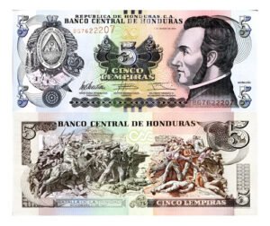Billete De Honduras 5 Lempiras, Nuevo Sin Circular, 2014