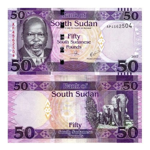 Billete De Sudán Del Sur 50 Pounds, 2019 Nuevo Sin Circular