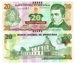 Billete De Honduras De 20 Lempiras, Nuevo Sin Circular, 2016