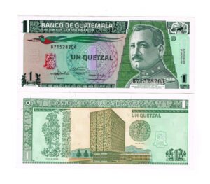 Billete De Guatemala 1 Quetzal Gral. Papel Nuevo Sin C. 1998