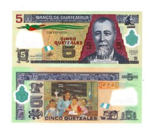 Billete De Guatemala 5 Quetzales, Polímero Nuevo Sin C. 2013