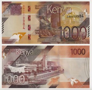 Billete De Kenia 1000 Shillings Kenyatta, Cabeza De Elefante