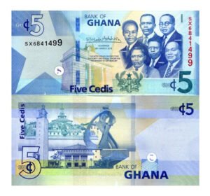 Billete De Ghana 5 Cedis 2019 Nuevo Sin Circular, 6 Lideres