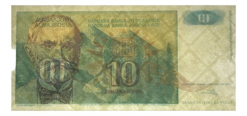 D_682155-MLM86627654998_062025-O.jpg Billete De Yugoslavia 10 Dinares Nuevo Sin Circular 1994