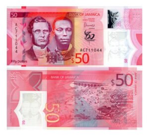 Billete De Jamaica 50 Dollar Polímero 60º Independencia 2022