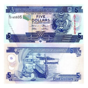 Billete De Las Islas Salomón 5 Dolares, Nuevo 2009,  Oceanía