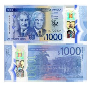 Billete De Jamaica 1000 Dollar Polímero 60º Nuevo Sin C 2022