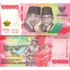 Billete De Indonesia 100,000 Rupiah Bailarina Tari Nvo. 2022