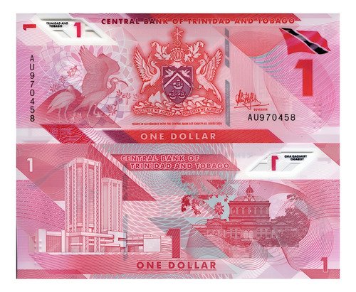 D_710427-MLM94829009313_102025-O.jpg Billete De Trinidad Y Tobago 1 Dollar 2020 Polímero Nuevo Sc