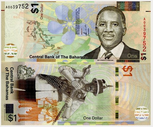 Billete De Bahamas 1 Dollar 2017 Nuevo Sin Circular