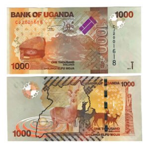 Billete De Uganda 1,000 Chelínes Emitido 2015