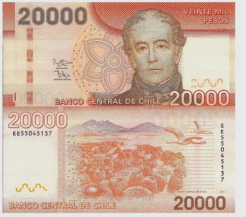 Billete De Chile 20,000 Pesos 2020 Andrés Bello, Nuevo Sin/c