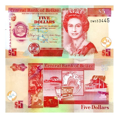 D_719380-MLM95748975191_102025-O.jpg Billete De Belice De 5 Dollars 2020, La Reina Elizabeth Il