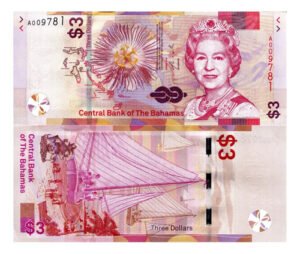 Billete De Bahamas 3 Dollars Reina Isabel Il 2019 Nuevo S. C