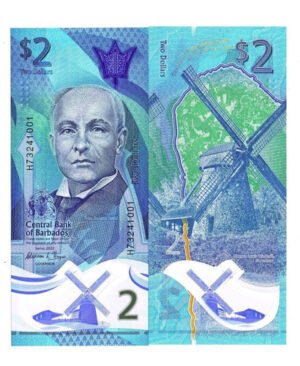 D_720090-MLM95311187140_102025-O.jpg Billete De Barbados 2 Dlls. Polímero Nuevo Sin Circular 2022