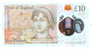 Billete De Inglaterra 10 £ Polímero Isabel & Jane Austen2023