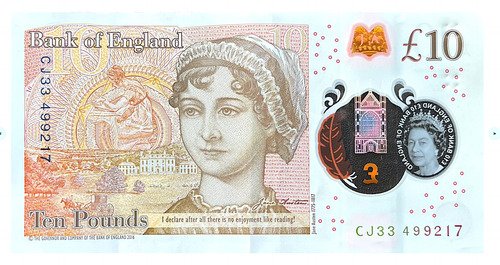 Billete De Inglaterra 10 £ Polímero Isabel & Jane Austen2023