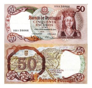Billete De Portugal 50 Escudos Reina Sta Isabel De Portugal