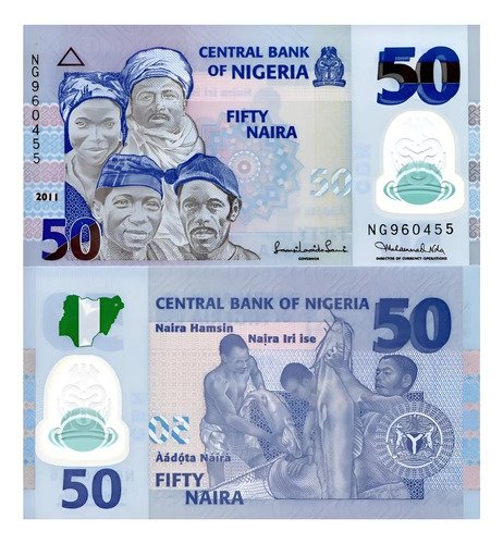 Billete De Nigeria 50 Naira 2010 Polímero Nuevo Sin Circular