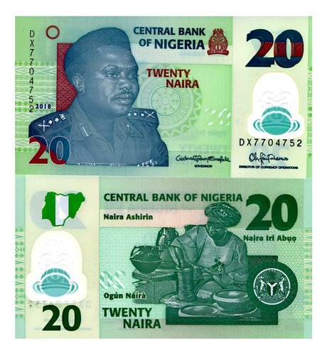 Billete De Nigeria 20 Naira 2021 Polímero Nuevo Sin Circular