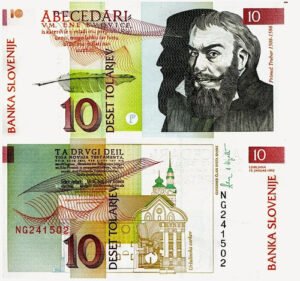 Billete De Eslovenia De 10 Tólar 1992 Primoz Trubar Nuevo Sc