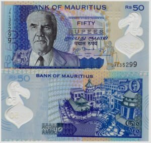 Billete De República De Mauricio 50 Rupias 2013 Polímero Nvo