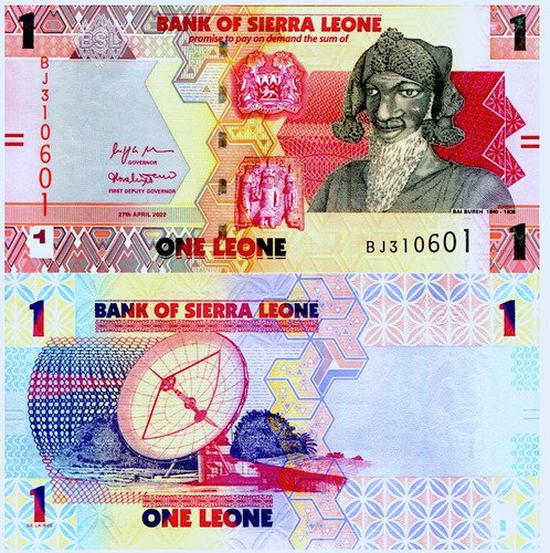 Billete De Sierra Leona 1 Leona Bai Bureh Nuevo Sin Circular