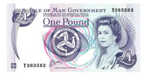 Billete De Isla De Man 1 Libra, Reina Isabel Ii Nuevo Sin C.