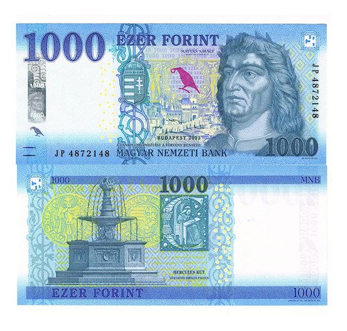 Billete De Hungría 1000 Florines Rey Matías Nuevo Sin C 2023