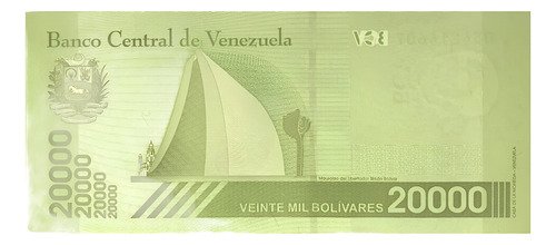 Billete De Venezuela De 20,000 Bolívares, Simón Bolívar 2019