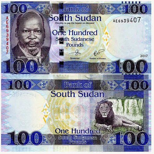 Billete De Sudán Del Sur 100 Pounds 2019 Nuevo Sin Circular
