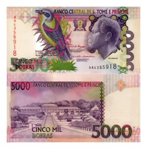 Billete De Santo Tomé Y Príncipe 5,000 Dobra Nvo Sincircular