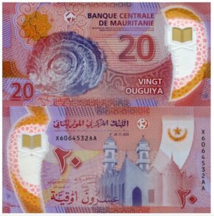 Billete De Mauritania 20 Ouguiya 2020 Polímero Nuevo Sin Cir