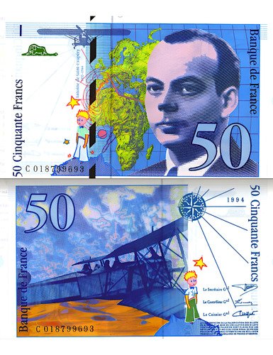 Billete De Francia 50 Francos El Principito Nuevo Sin C 1997